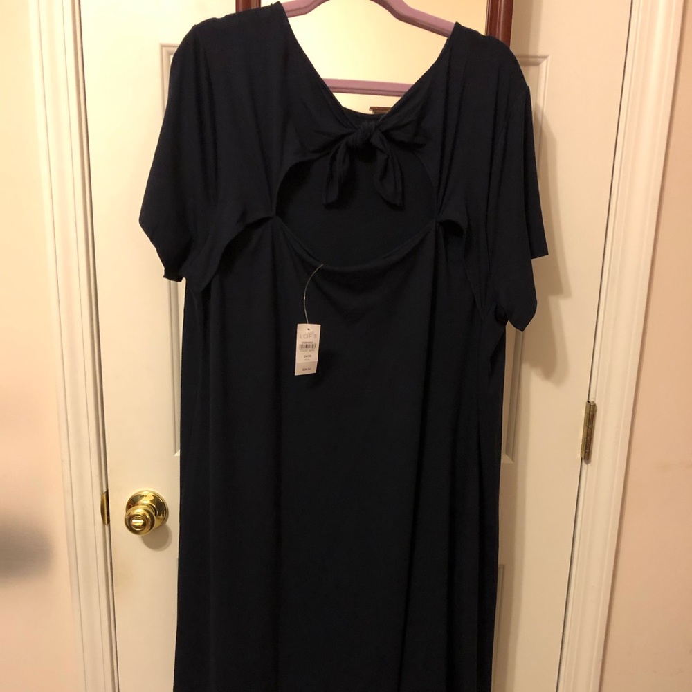 Loft plus size bow back dress size 24/26